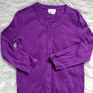 Kate Spade Purple button up cardigan